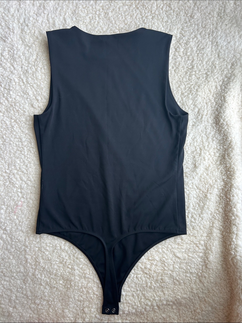 Express Black Sleeveless One-Piece Bodysuit - Picture 2 of 4